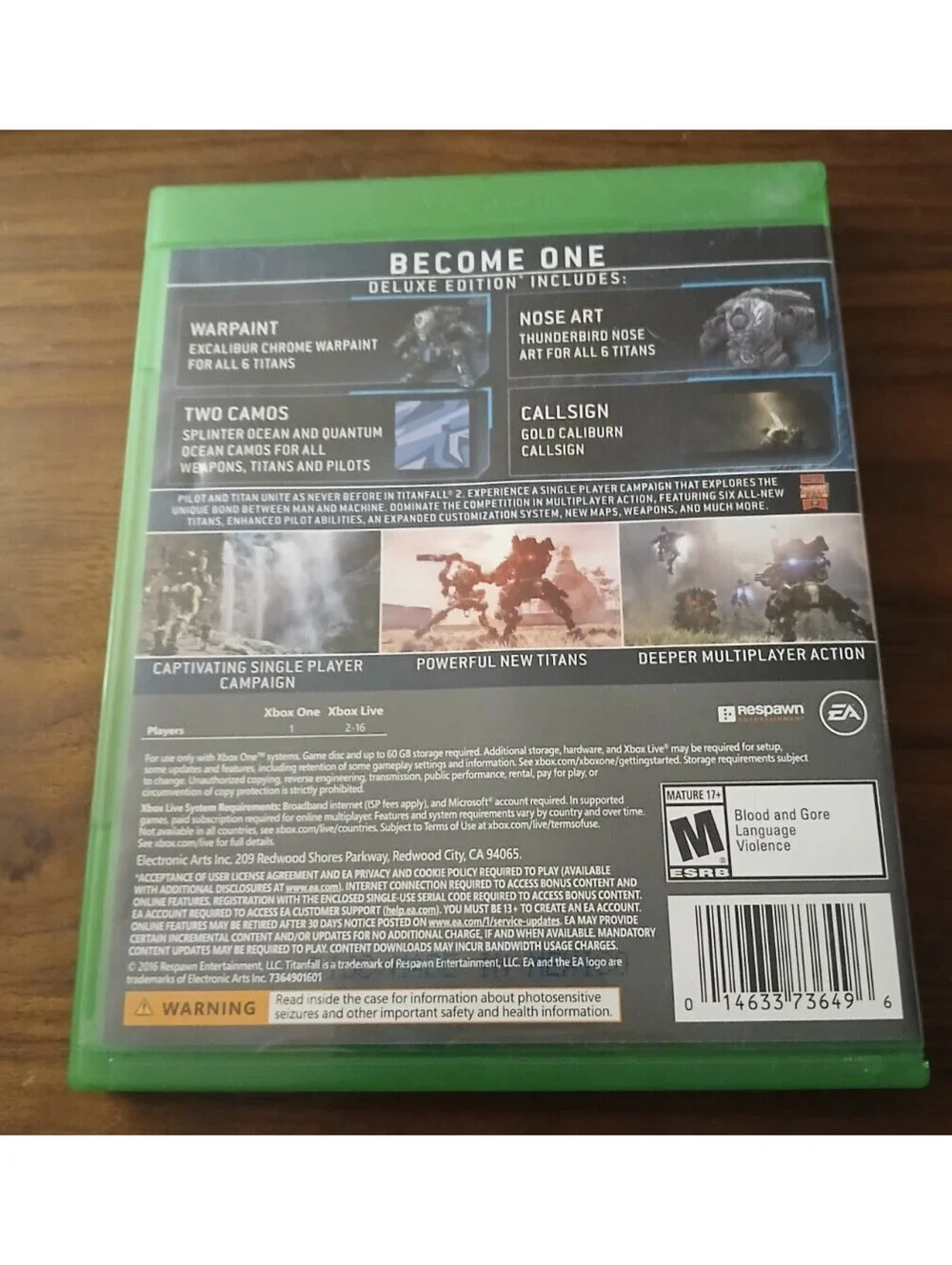 Titanfall 2: Deluxe Edition (Microsoft Xbox One, 2016)